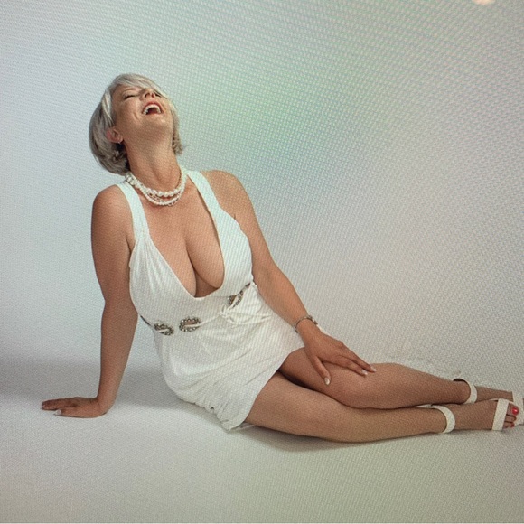 Roberto Cavalli V-neck plunge evening dress Sz 44 - Picture 4 of 13